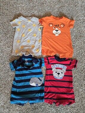 Boys 0-3 and 3 month romper set
